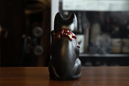 招財貓 貓咪 黑色 19.5cm 日本製造
